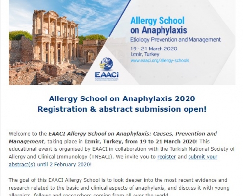 EAACI Allergy School on Anaphylaxis